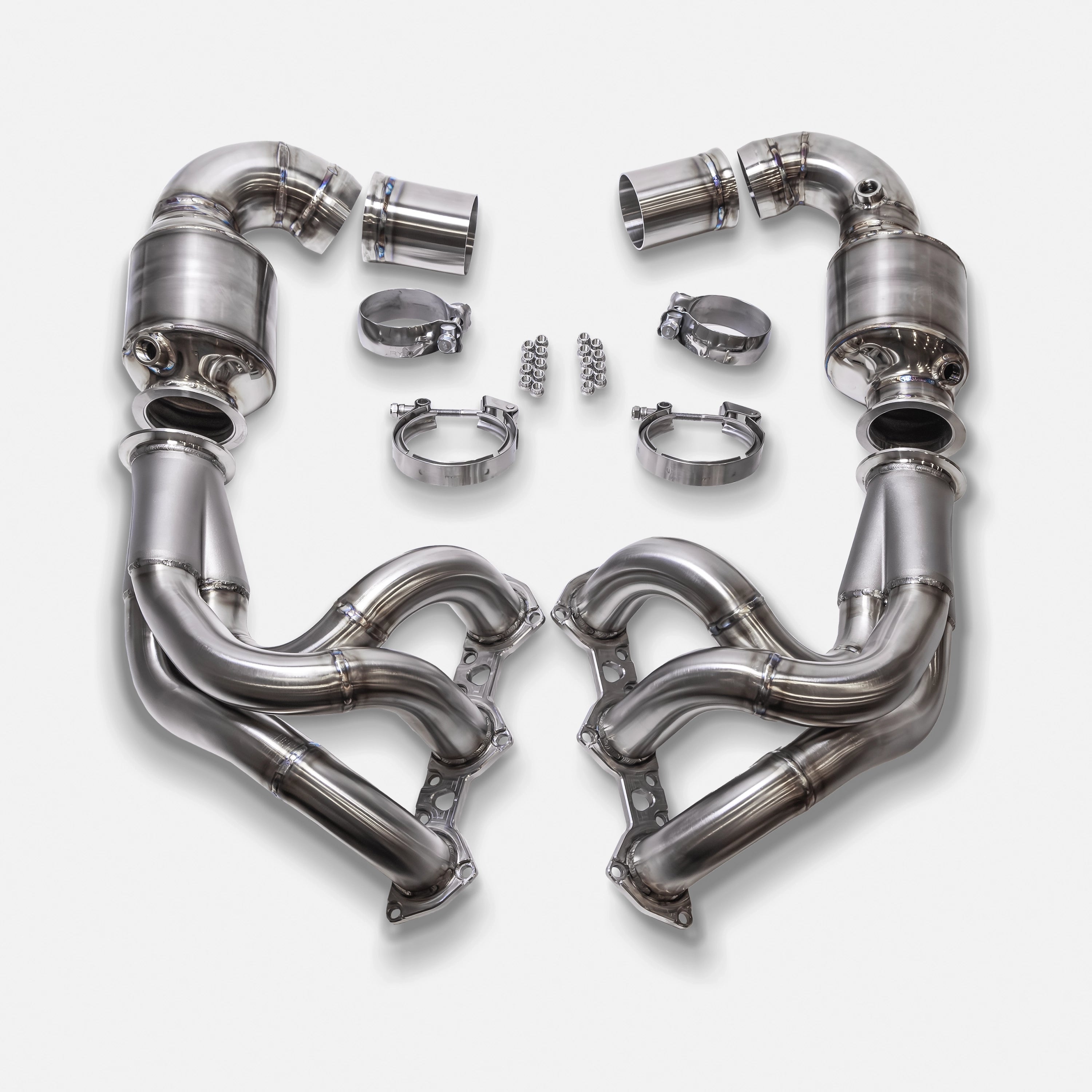 Porsche 992 GT3 & GT3RS - Hybrid Inconel Stainless Long Tube Performance Headers w/ HJS 200 Sport Cats