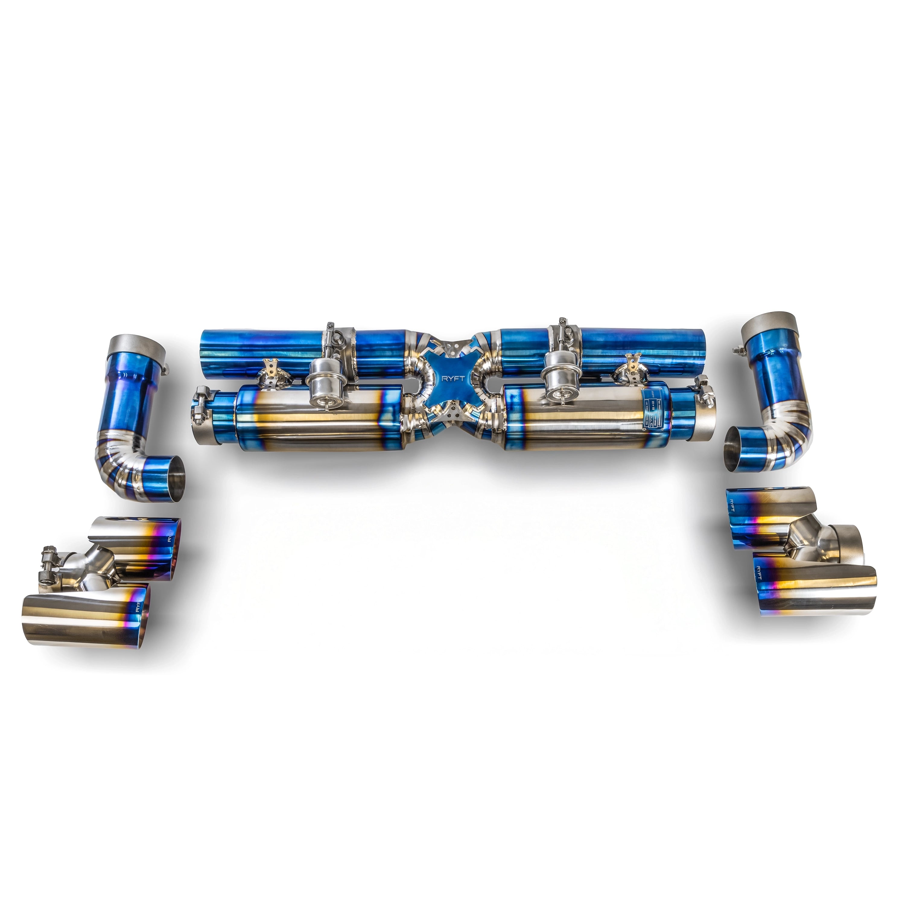 Porsche (991) 911 Turbo - Titanium Performance Exhaust w/ Blue Titanium Tips