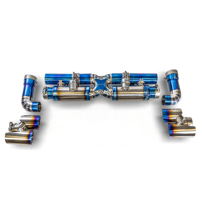 Porsche (991) 911 Turbo - Titanium Performance Exhaust w/ Blue Titanium Tips